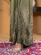 Premium Zafra Fabric All Over Stonework One Part Borka with Free Hijab