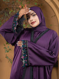 Premium Zafra Fabric Double Part Abaya Set with Inner & Free Hijab