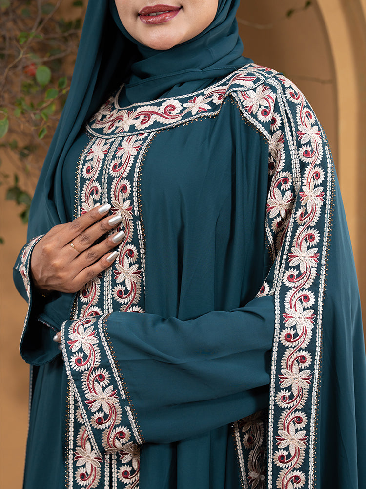 Luxury Gown Style Double Part Abaya with Inner & Hijab