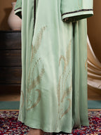 All-Over Stonework Double Part Abaya with Extra Koti & Free Hijab - Elegant Modest Collection