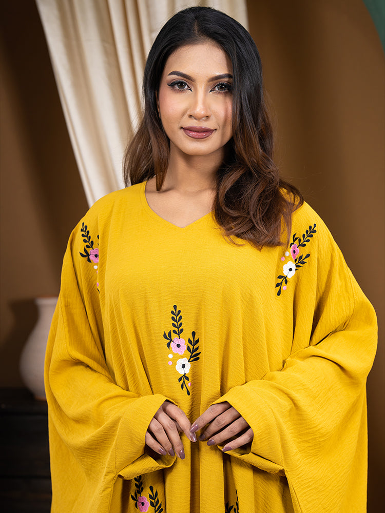 Premium CY Fabric Co-Ord Set with Floral Embroidery (Top + Pant)