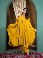 Premium CY Fabric Co-Ord Set with Floral Embroidery (Top + Pant)