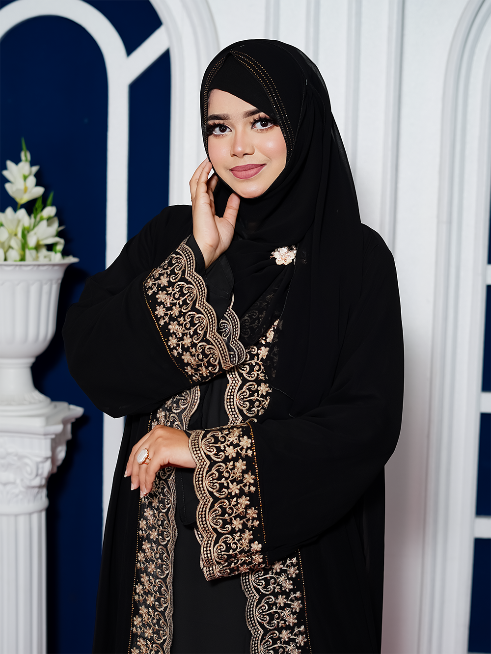 Double Extra Koti Abaya with Matching Hijab