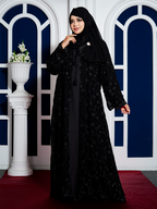 Chiffon Georgia Double Part Koti Abaya with Matching Hijab