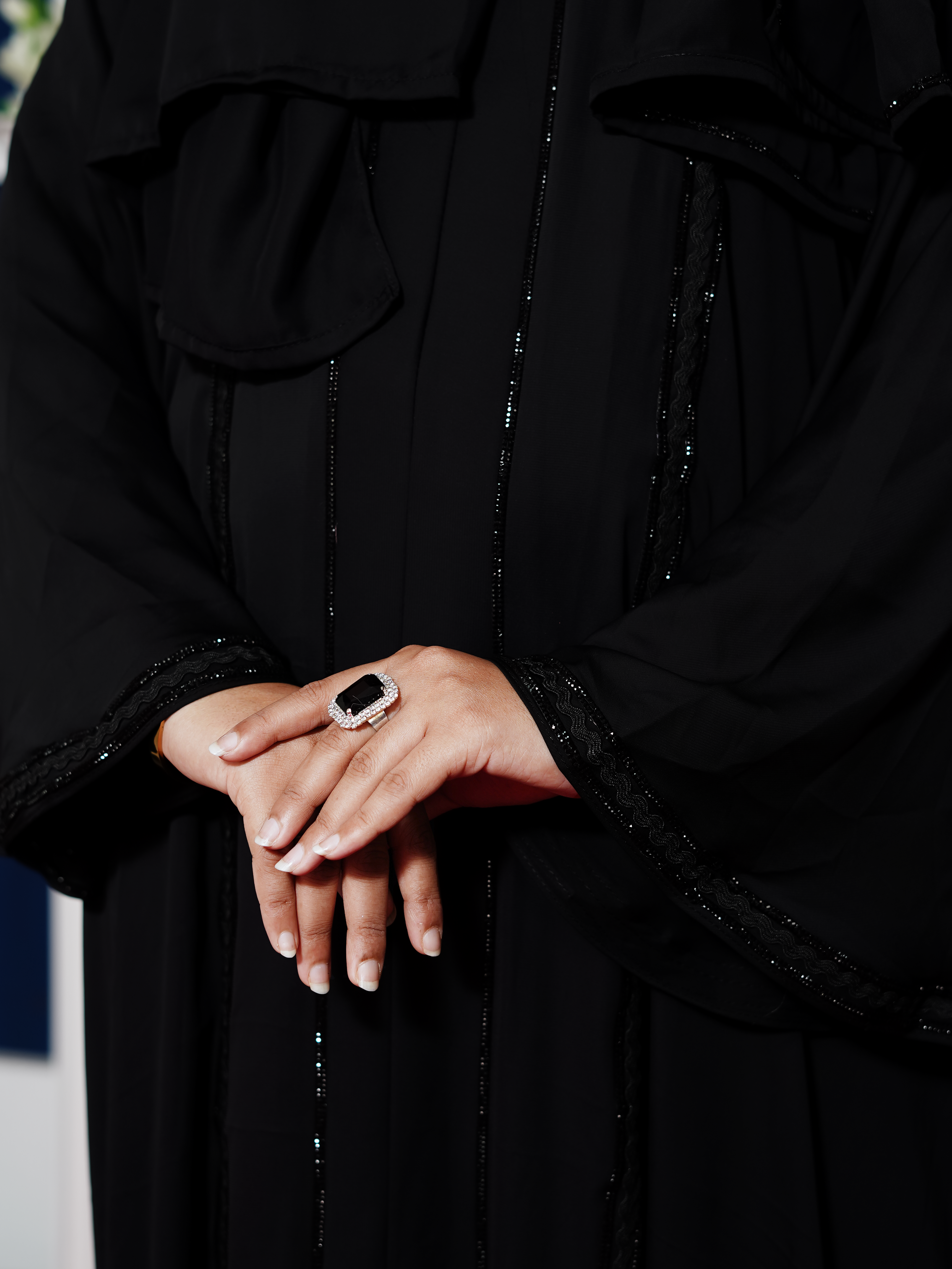 Chiffon Georgette Double Part Abaya with Matching Hijab